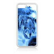 Blue Wolf Design White Rubber Case for the Apple iPhone 6 Plus / iPhone 6s Plus - Apple iPhone 6 Plus Accessories -iPhone 6s Plus Accessories