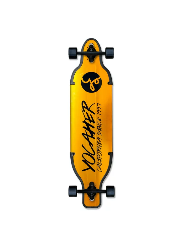 Yocaher Aluminum Drop Through Complete longboard - Gold