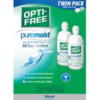 OPTI-FREE Puremoist Multipurpose Contact Lens Disinfecting Solution, 10 fl oz, Twin Pack