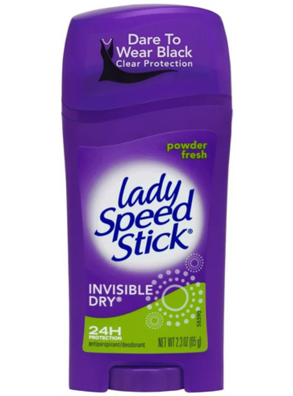 Lady Speed Stick Antiperspirant Deodorant Invisible Dry Powder Fresh, 2.30 oz (Pack of 3)
