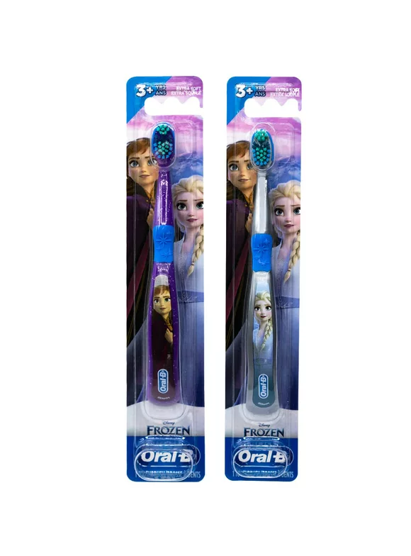 Oral-B Disney Frozen Toothbrush, 3+ Yrs, Extra Soft (Characters Vary) - Pack Of 2