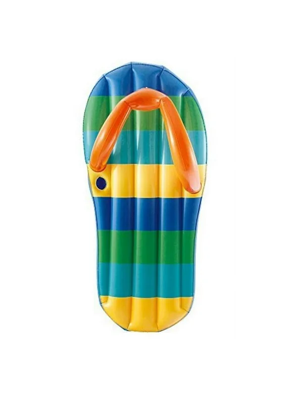 Blue Wave Beach Striped Flip Flop 71" Inflatable Pool Float