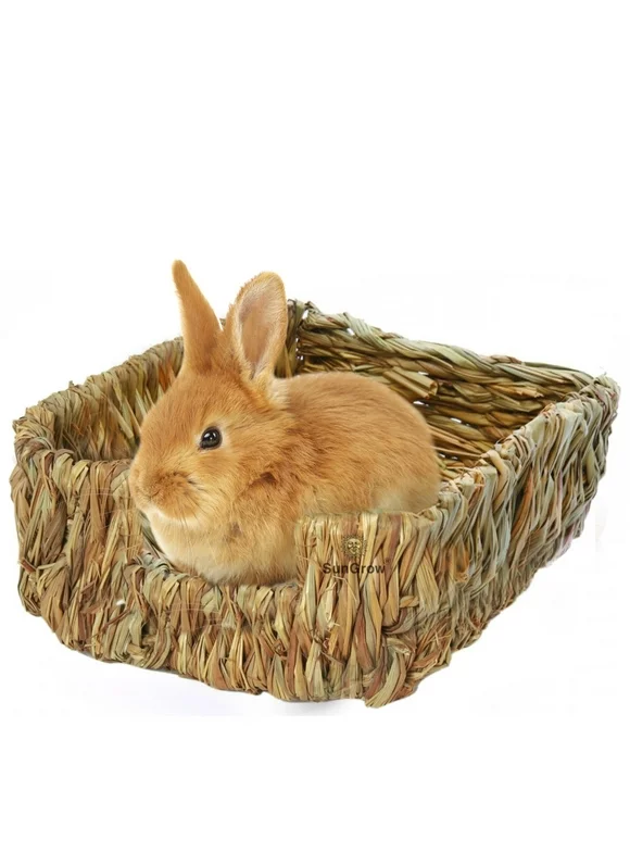 SunGrow Rabbit Grass Bedding, Bunny supplies for Cage Accessories and Huts