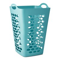 Mainstays Flexible Square Teal Laundry Hamper, 26"