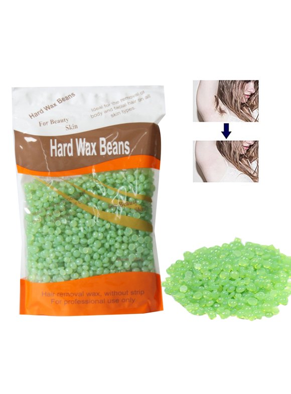 Hard Wax Beads for Hair Removal – Coarse Body Hair Formula – Our Strongest Wax for Underarms, Back and Chest – Large 300g Refill Pearl Beans for Wax Warmers – Green