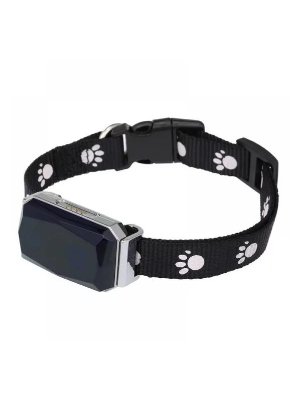 Prettyui Pet GPS Tracker Collar for Dogs Cat IP67 Pet Positioning Tracking Device SOS Real-time Tracker- Anti-lost Waterproof Collar