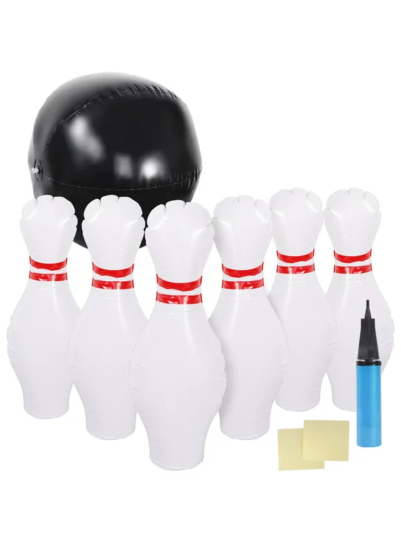 ZENY Kids Bowling Set W/ 6 Pins & 1 Ball Toy Gifts Early Education School-age Children Toys