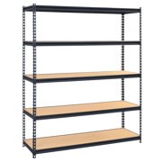 Muscle Rack 60 in. W x 72 in. H x 24 in. D 5-Tier Steel Shelving Unit, 150 pound capacity