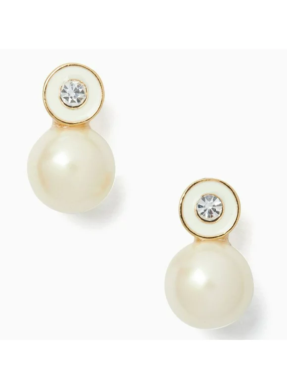 Kate Spade New York Earrings Pearly Delight Large Studs Cream/Gold