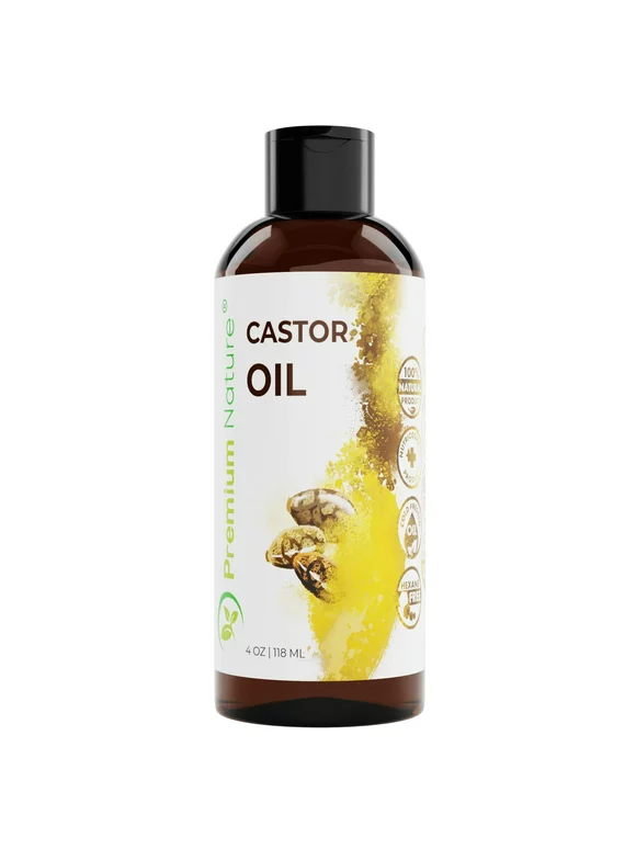 Castor Oil Pure Carrier Oil - Cold Pressed Castrol Oil for Essential Oils Mixing Natural Skin Moisturizer Body & Face, Eyelash Caster Oil, Eyelashes Eyebrows Lash & Hair Growth Serum 4 oz