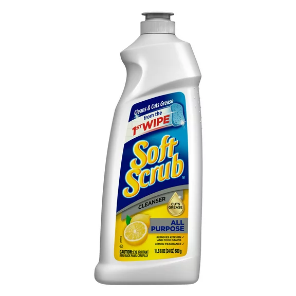Soft Scrub All Purpose Surface Cleanser, Lemon, 24 Fluid Ounces