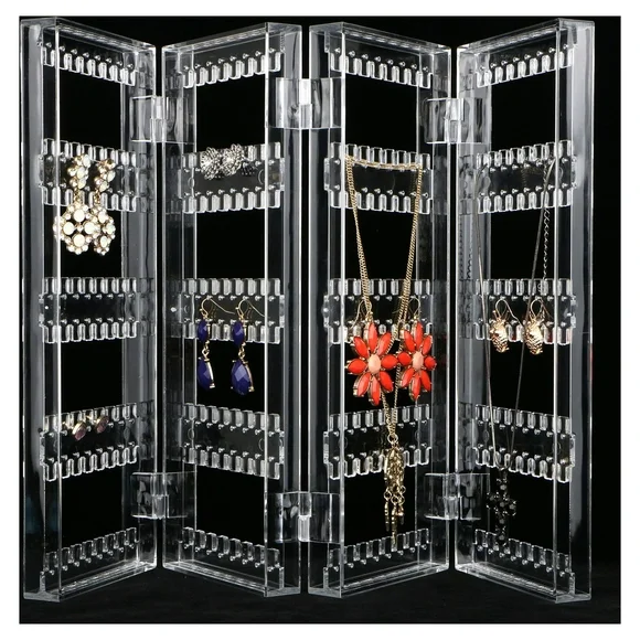 Earrings Ear Studs Necklace Jewelry Display Rack Stand Organizer Case Holder Box for Jewelry Store, Show Window, Lattice, Table Top