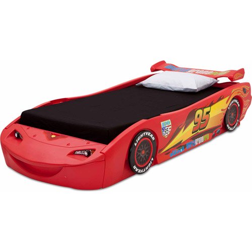 Disney Pixar Cars Lightning Mcqueen, Delta Toddler To Twin Car Bed