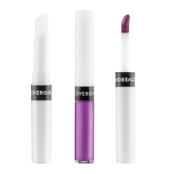 COVERGIRL Outlast All-Day Lip Color Liquid Lipstick And Moisturizing Topcoat, Longwear, Moonlight Mauve, Shiny Lip Gloss, Stays On All Day, Moisturizing Formula, Cruelty Free, Easy Two-Step Process