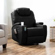 Best Choice Products Executive Swivel Massage Recliner Chair w/ Remote Control, 5 Modes, 2 Cup Holders - Black