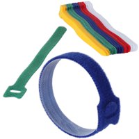 Cable Management Ties - (30) 8" Reusable Self-Gripping Cord Strapsby Edison Supply (Multi-Color)