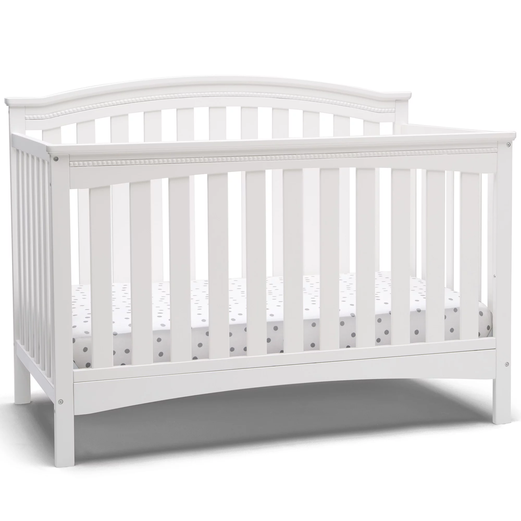Delta Children Waverly 6-in-1 Convertible Baby Crib, Bianca White