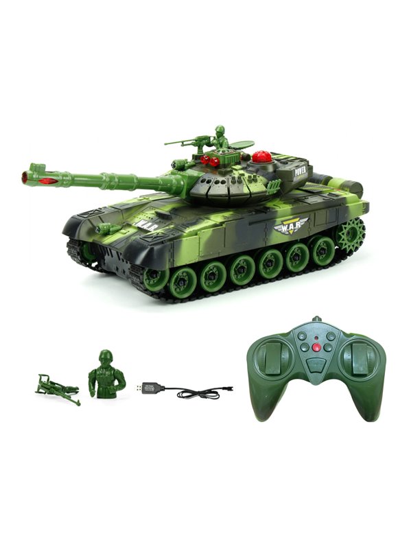 Wowspeed Remote Control Tank 12 Inch RC Fighting Battle Tank Toy for Kids