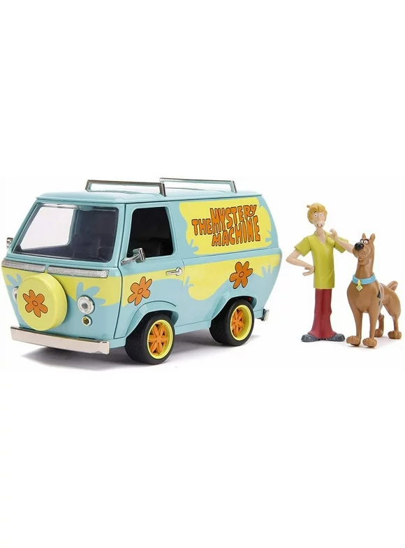 Scooby-Doo Mystery Machine with Shaggy and Scooby Figures, Scooby-Doo! - Jada 31720/4 - 1/24 scale Diecast Model Toy Car