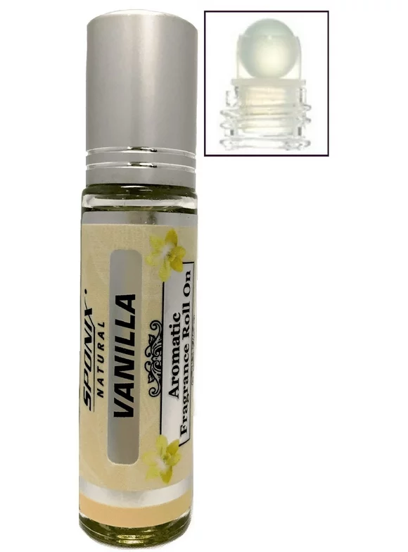 Vanilla Fragrance Oil Roll On Aromatic Vanilla Scented Perfume Oil 100% Pure Pre-Diluted 10 mL by Sponix Made in USA (FAST SHIPPING)