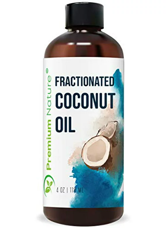 Fractionated Coconut Oil Massage Oil - Cold Pressed Pure MCT Oil for Essential Oils Mixing Dry Skin Moisturizer Natural Carrier Baby Oil for Face Hair & Body Therapeutic Packaging May Vary 4 oz