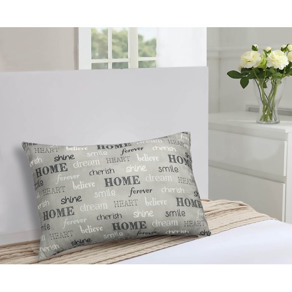 Inspire King Bed Pillow Gray 18x36