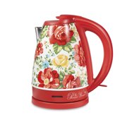 The Pioneer Woman Electric Kettle, Vintage Floral Red, 1.7-Liter, Model 40972