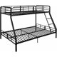 image 6 of Mainstays Twin Over Full Metal Sturdy Bunk Bed, Black