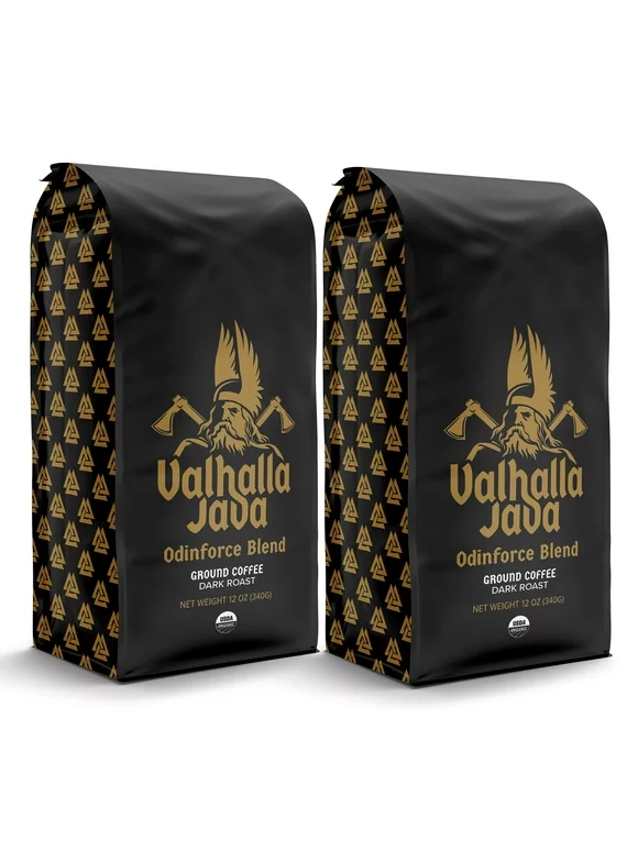 VALHALLA JAVA Bagged Coffee Grounds [12 Oz.]  USDA Certified Organic (2-Pack)
