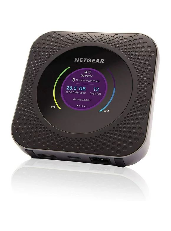 Restored NETGEAR Nighthawk M1 Mobile Hotspot 4G LTE Router MR1100-100NAS - Up to 1Gbps Speed Connect Up to 20 Devices Create WLAN Anywhere (AT&T )(Steel Gray) (Refurbished)