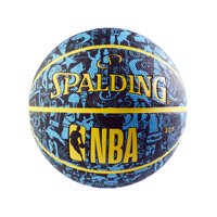 Spalding NBA Graffiti 27.5" Basketball - Neon Blue/Black