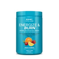 GNC Total Lean Energize and Burn, Fruit Punch, 30 Servings, Fuels Energy and Fat Metabolism