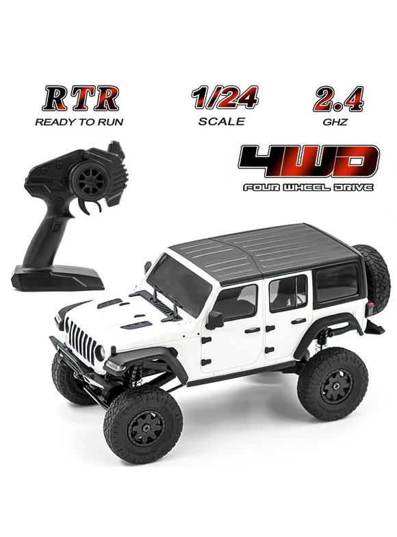 Dcenta RC Off-Road Truck RC Car Remote Control Car 1/24 2.4GHz 4WD Climbing Car RTR Toy for Kids Boys