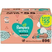 Pampers Baby Wipes Expressions Fresh Bloom Scent 16X Pop-Top Packs 896 Count