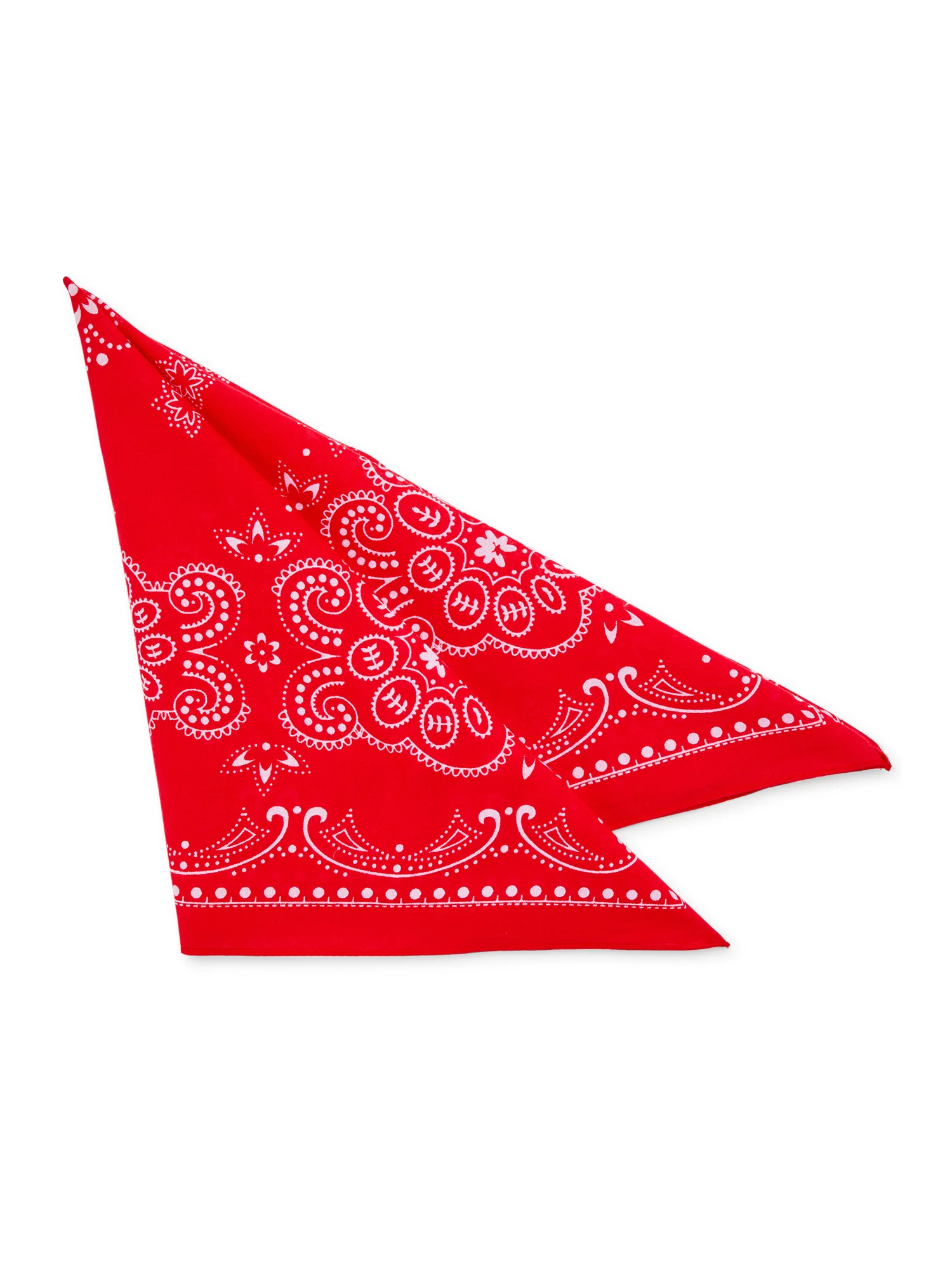 Time and Tru Adult 6-Pack Red Light/Artic White Western Star Bandana