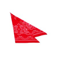 Time and Tru Adult 6-Pack Red Light/Artic White Western Star Bandana