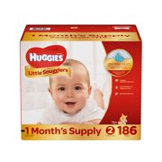 Huggies Little Snugglers Diapers, Size 2, 12-18 lbs. (186 ct.)