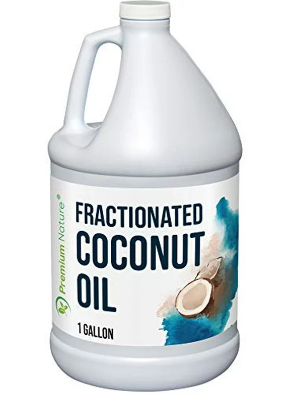 Fractionated Coconut Oil 1 Gallon from Premium Nature - Cold-pressed oil for face, hair and body