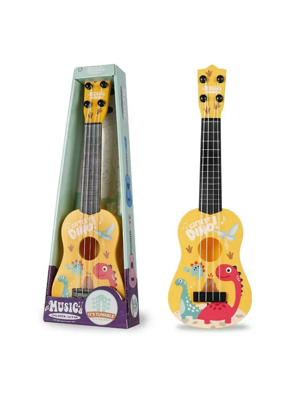 Godderrr Baby Toys Kids Simulation Ukulele Instrument Can Play Small Guitar Toys Toddler Gifts 5.1*1.8*16.1inch