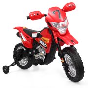 NuFazes Kids Battery Powered Electric Motorcycle Dirt Bike Ride On With Training Wheels