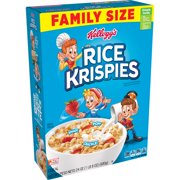 Kellogg's Rice Krispies Breakfast Cereal, Original, Family Size, Fat Free Food, 24oz
