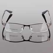 Durable Mens Eyewear Metal Frame Half Rim Designer Clear Lens Eye Glasses Frame