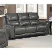 Laurel Grey Leather Power Reclining Sofa