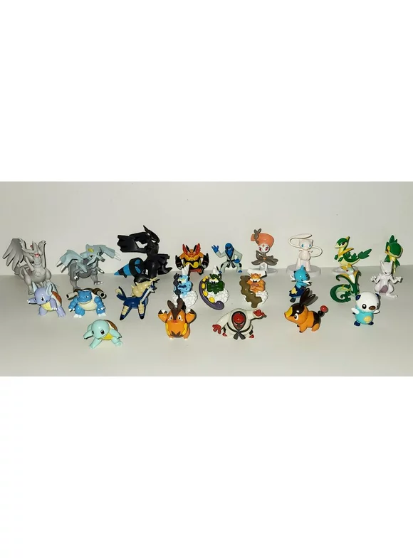 23 Piece Tomy Pokemon Action Figure Toy Set - Squirtle, Blastoise, Mew, Mewtwo, Samurott, Oshawott, Tepig, Kyurem and More