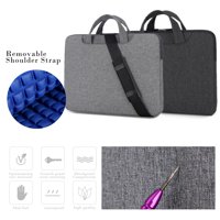 13.3"/14"/15.6" Laptop Shoulder Bag for Laptop, Protective Case Fit 15.6-inch Laptop, Waterproof Sleeve, Gray