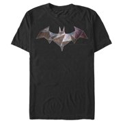 Men's Batman Logo Geometric Wing  Graphic Tee Black Medium
