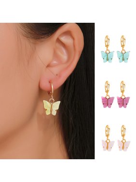 SPRING PARK 1 Pair Earrings Animal Shape Elegant Drop Dangle Statement Earrings Polygonal Earrings for Women Girl