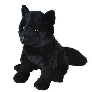 Cuddlekins Wolf Plush Stuffed Animal by Wild Republic, Kid Gifts, Zoo Animals, Black, 12 Inches