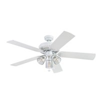 Better Homes & Gardens 52" White 3 Light Ceiling Fan with 5 Blades and Reversible Airflow