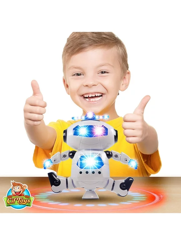 CifToys Electronic Walking Dancing Robot Toy, Toddler Toys for 1 2 3 Year Old Boy Toys Gifts